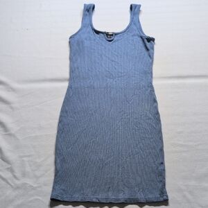 Fashion Nova Blue Ribbed Tank Dress Size Large